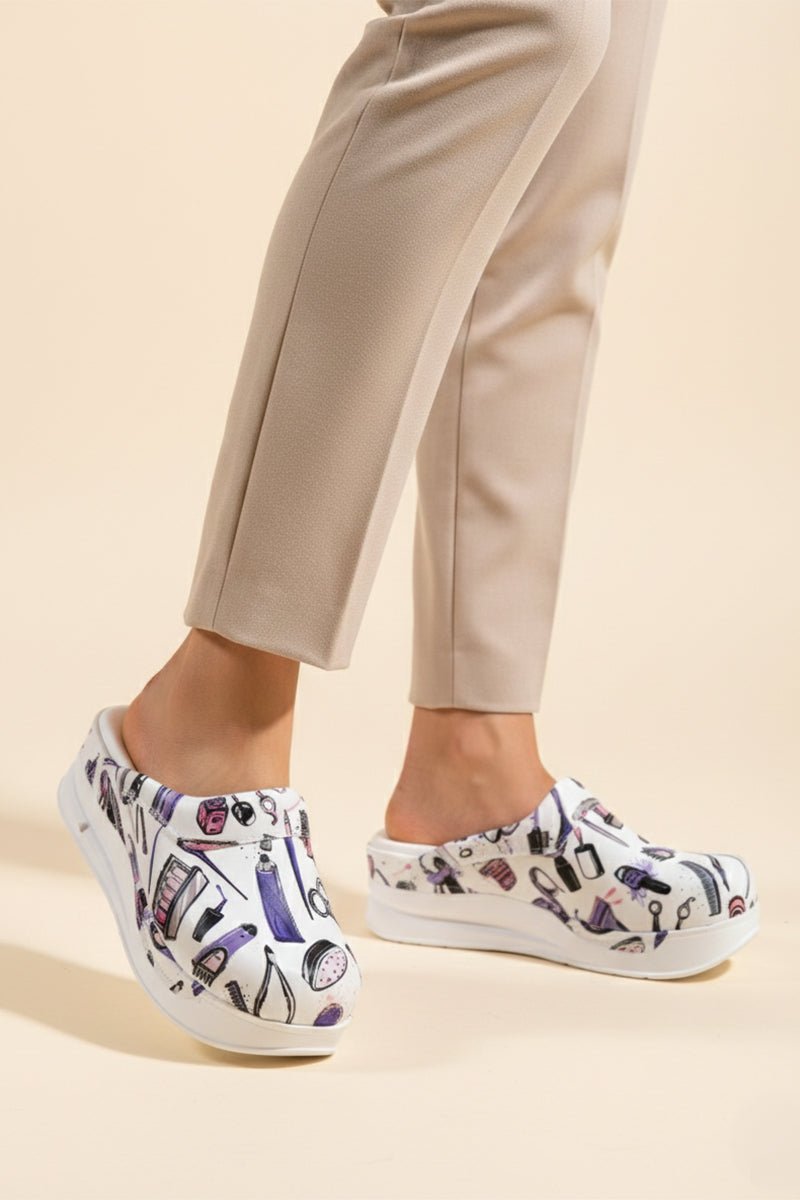 Saboti Medicali Ortopedici, Albi cu Imprimeu, Femei - Model Airmax Beauty Imagine principală a produsului
