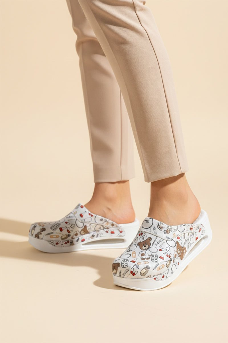 Saboti medicali ortopedici gri deschis, femei - Model Airmax Teddy Light Grey Imagine principală a produsului
