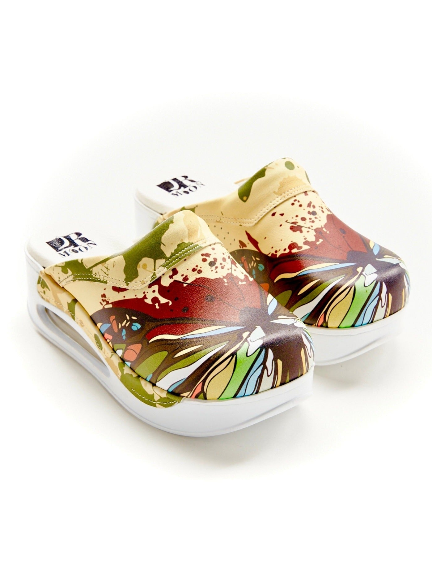 Saboti medicali ortopedici galbeni cu imprimeu, femei - Model airmax Butterfly Imagine secundară a produsului