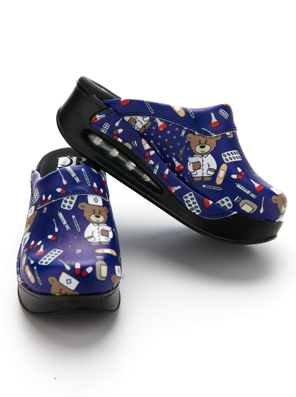 Saboti Medicali Ortopedici, Albastru cu Imprimeu, Femei - Model Airmax Teddy Bear