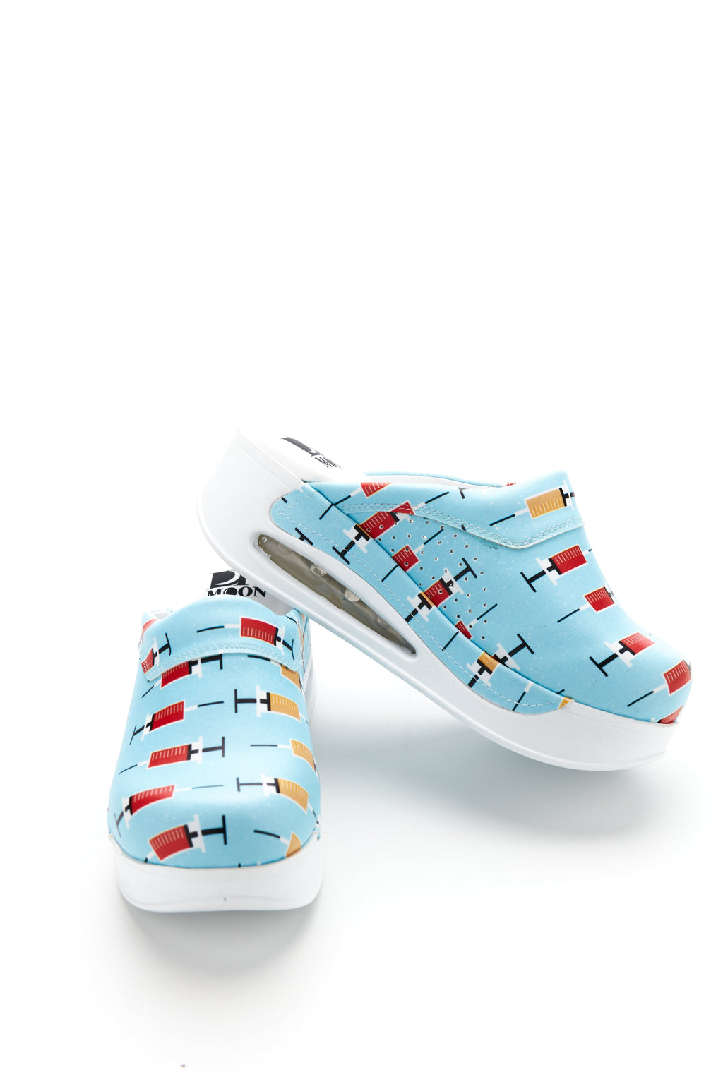 Saboti Medicali Ortopedici, Turquoise cu Imprimeu, Femei - Model Airmax Seringa