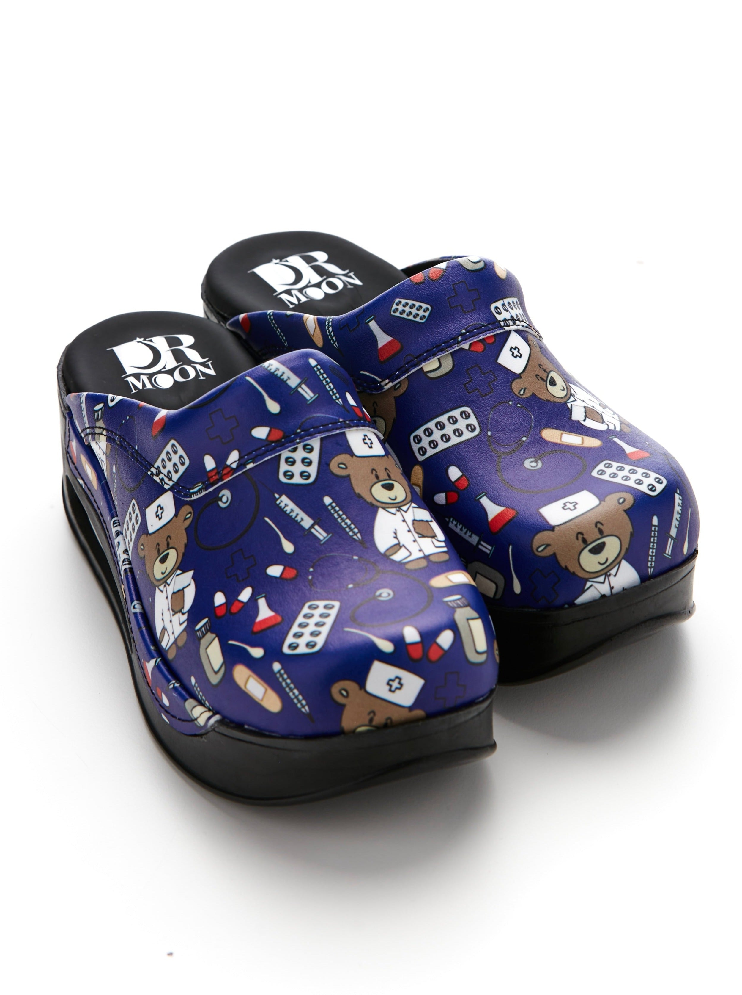 Saboti Medicali Ortopedici, Albastru cu Imprimeu, Femei - Model Airmax Teddy Bear Imagine secundară a produsului