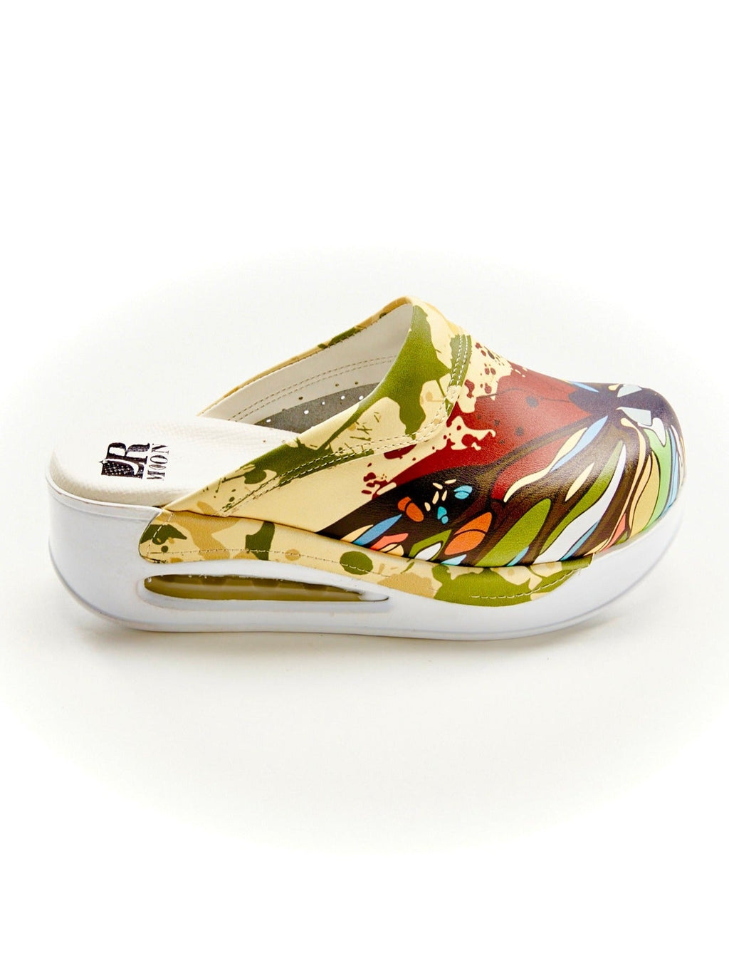 Saboti medicali ortopedici galbeni cu imprimeu, femei - Model airmax Butterfly