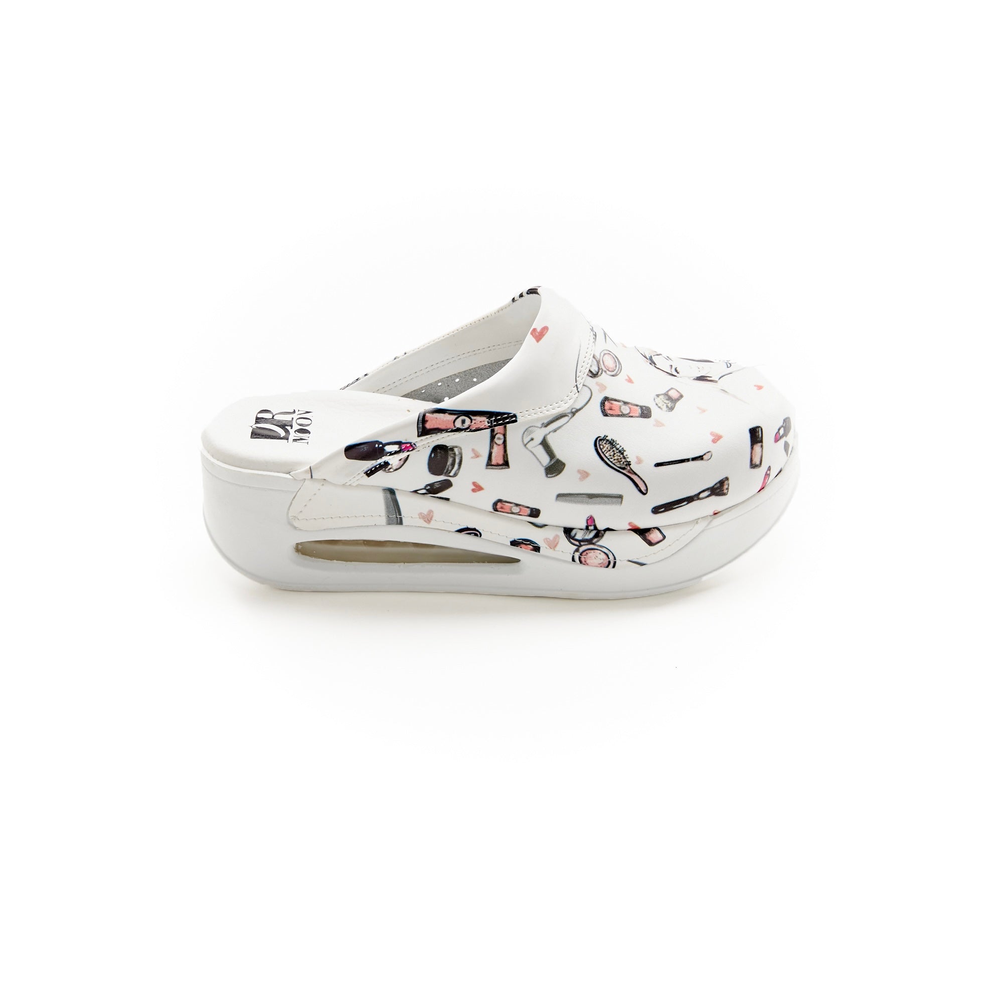 Saboti Medicali Ortopedici, Albi cu Imprimeu, Femei - Model Airmax Beauty Face