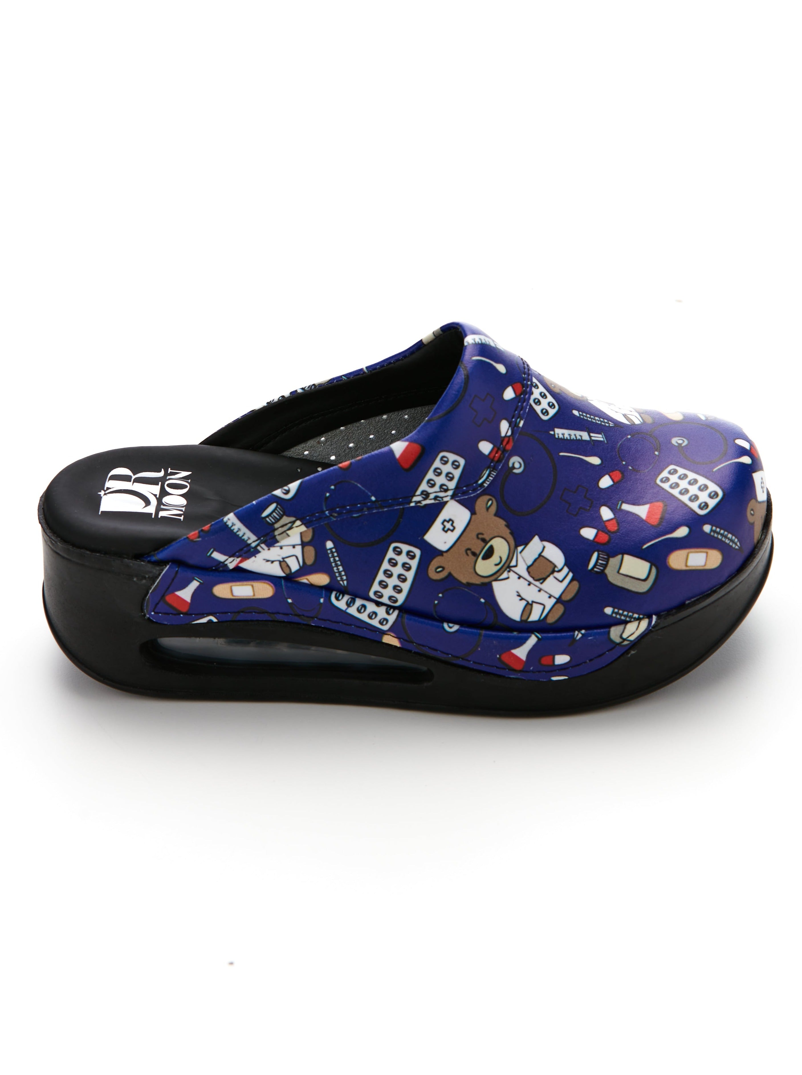Saboti Medicali Ortopedici, Albastru cu Imprimeu, Femei - Model Airmax Teddy Bear
