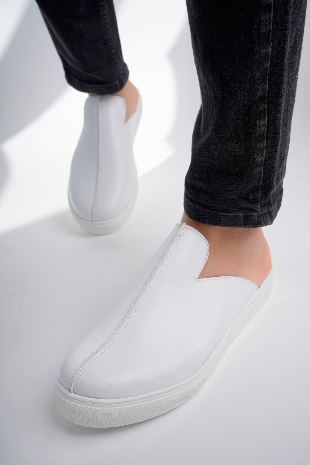 Saboti Ortopedici, Alb, Barbati - Model Comfort Flexi