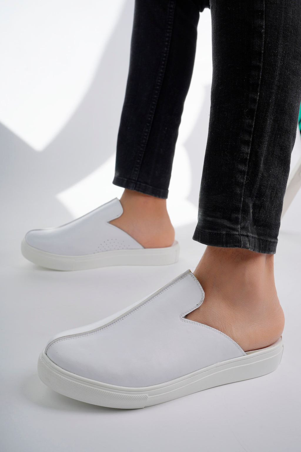 Saboti Ortopedici, Alb, Barbati - Model Comfort Flexi
