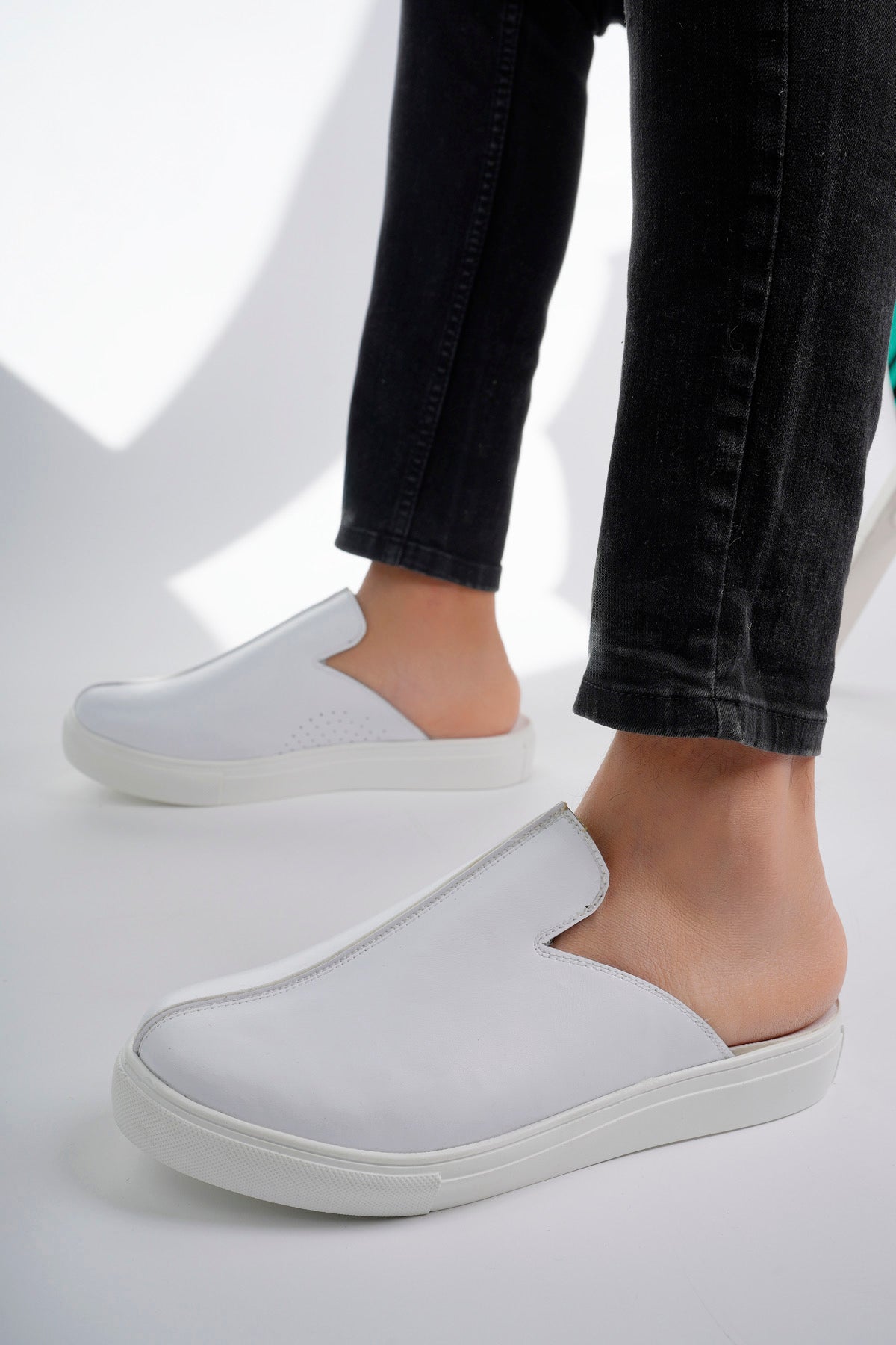 Saboti Ortopedici, Alb, Barbati - Model Comfort Flexi